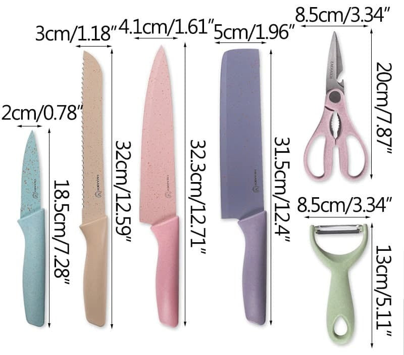 SET DE CUCHILLOS DE 6 PIEZAS