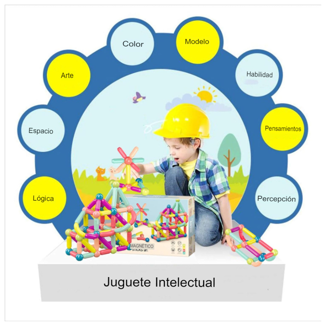 JUEGO DE 42 PIEZAS CONSTRUCCIÓN MAGNÉTICA