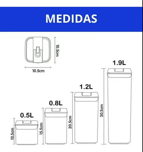 SET 5 CONTENEDORES HERMÉTICOS