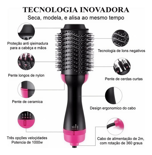 CEPILLO 3 EN 1: SECADO + ALISADO + ALISADO